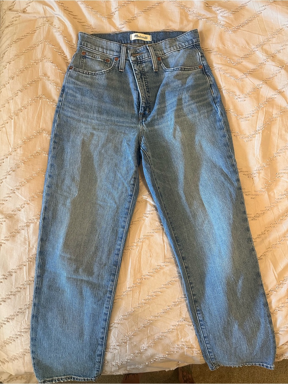 Madewell Light Blue High-Rise Straight Jeans